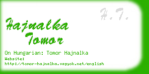 hajnalka tomor business card